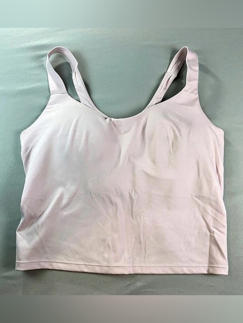 Jockey EverActive Built-In Bra Crop Tank Pale Pink XL Padded